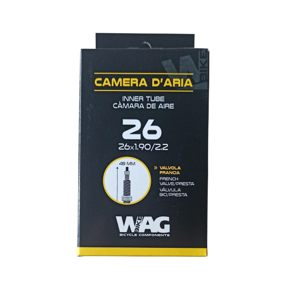 WAG Camera d'aria 26x1.90-2.20 Valvola Presta 48mm